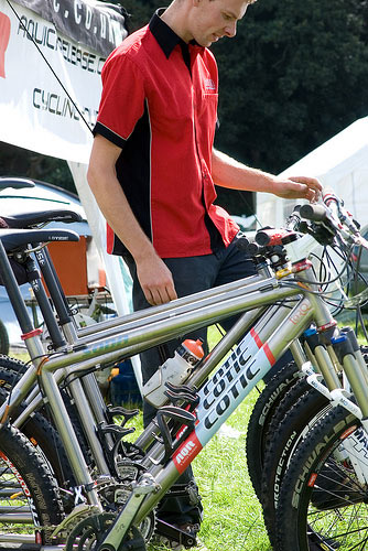 James and the Team bikes