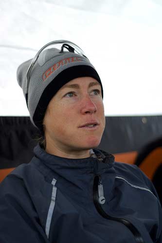 Kate Potter keeping her bonce warm at Mountain Mayhem 2007