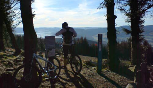 Cy on the red route at Glentress
