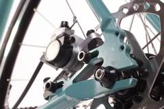 disc mounts on the chainstays for easier mudguard and rack mounting