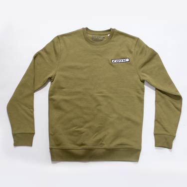 Super cosy Olive sweatshirts with woven Cotic patch. All sizes except Medium.