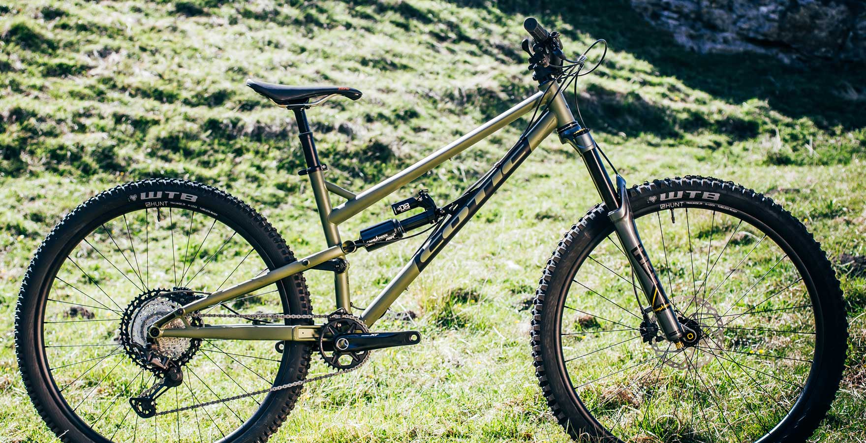 Cotic RocketMAX in Army Green, steel full suspension mountain bike, enduro, 29, 29er, twentyniner, Peak District, demo